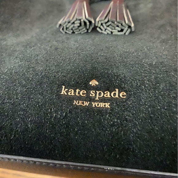 Kate Spade Black Suede Tote with Tassels - Picture 2 of 10